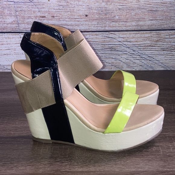 Matisse Women's Sz 8 Multi-Color Platform Wedge Sandals - Picture 3 of 12